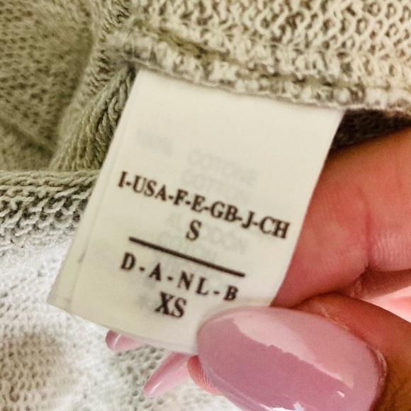 Brunello Cucinelli gray hooded cotton and silk zip front short sleeve hoodie.XS - Picture 4 of 6